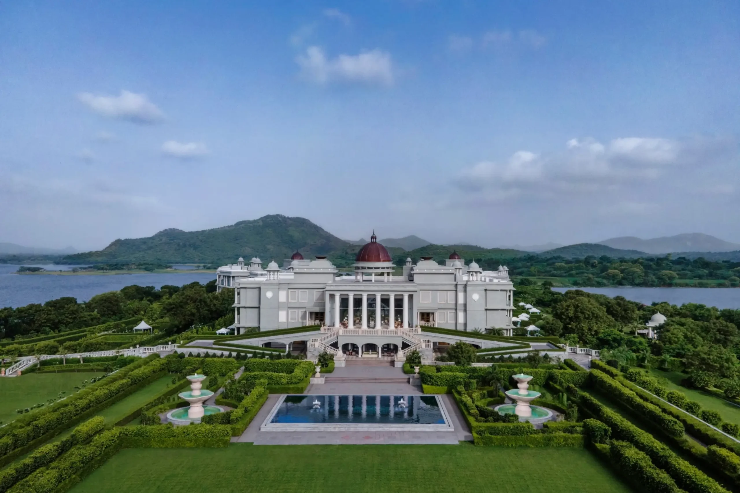 Drone Shot of Raffles Udaipur